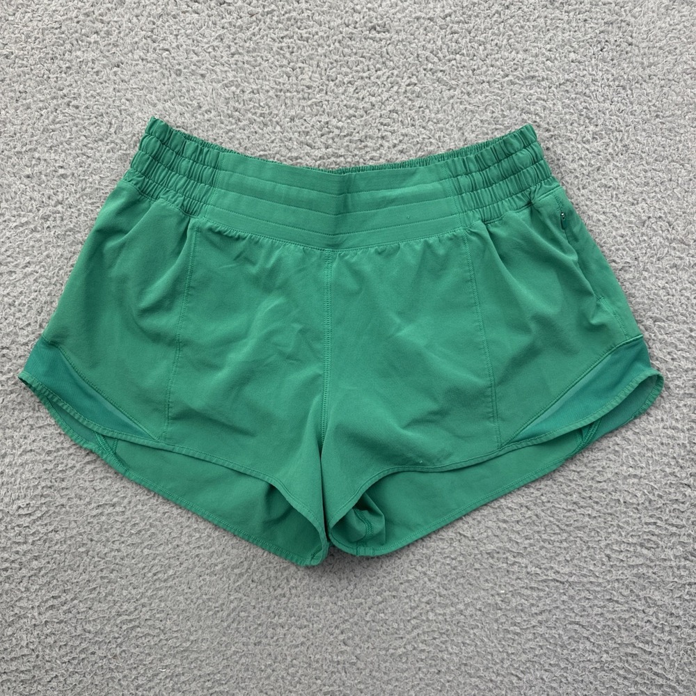 Lululemon Hotty Hot Shorts High Rise 2.5" Kelly Green Athletic Women's 8